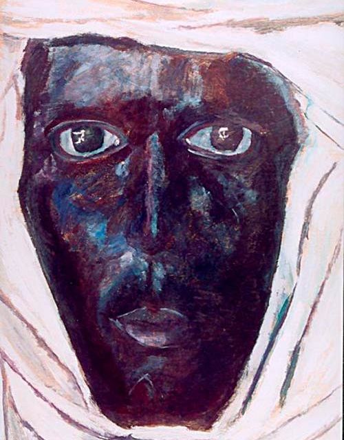 Tuareg, óleo, acrílico/tablero, (77x122)