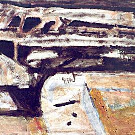 Alquitranado, óleo y acrílico/tablero, (71x122)