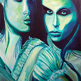 Vampires óleo / tablero de pladur, (119x177cm)