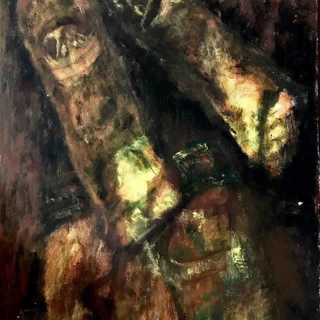 Bodegón dorado, toolsIV, óleo/tablero, ( 90x200) 