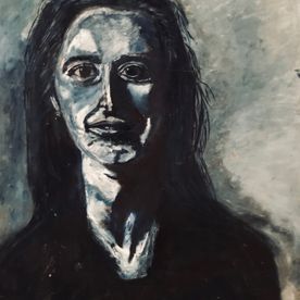 Covazul, óleo, acrílico sobre tablero, (100x122)