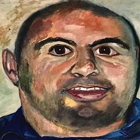 El nigeriano, óleo/tablero, (90x200)